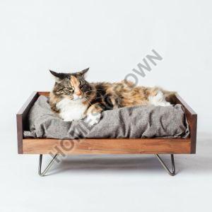 wooden pet bed