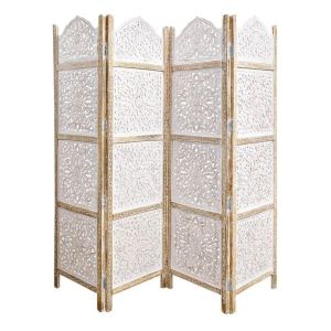 wooden screen 4 panels foldable partition