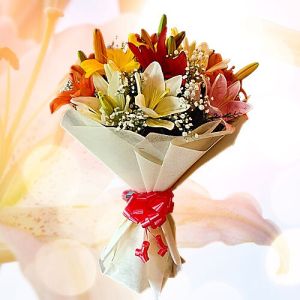 Blooms N Colours - Bouquet Of Lilies