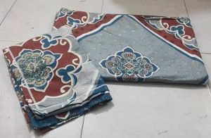 Floral Print Cotton Double Bed Sheet
