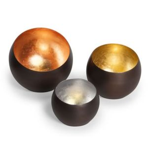 Designer metal bowl