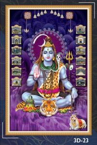12X18 Lord Shiva Colorful digital 3D Ceramic Poster Tiles