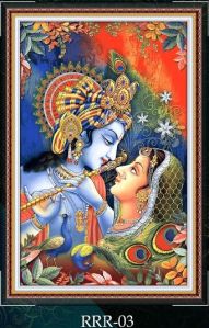 6X4 Radha Krishna Polished Glazed Vitrified Poster Tiles