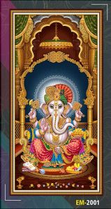 CMYK Emboss 2x4 Ganesha Ceramic Poster Tiles