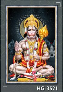High Gloss 8x12 Lord Hanuman Ceramic Poster Tiles