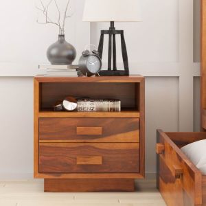 Aura Solid Wood Bedside Table