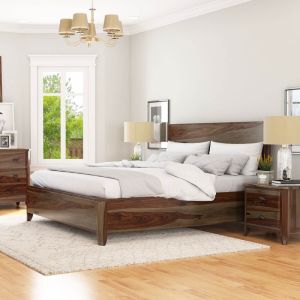 Romeo Solid Wood Queen Size Bed