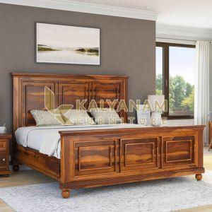 Rogun Solid Wood King Size Bed