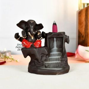 Lord Ganesha Design Backflow Smoke Fountain Incense Holder