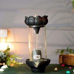 New Shivling Design Backflow Smoke Fountain Incense Holder