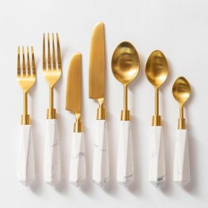 gemma marble cutlery set