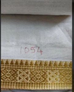 Golden Border Cotton Grey Fabric