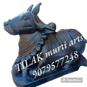 polished marble nandi statue