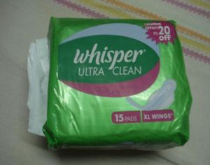 Whisper Ultra Clean Sanitary Pads For Women, X-Large +, Pack of 50 Napkins