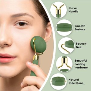 Jade Roller with Gua Sha Tool | Face Massager