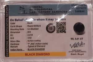3.01 Carat Black Diamonds