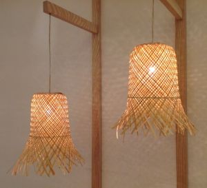 bamboo wicker pendent lamp