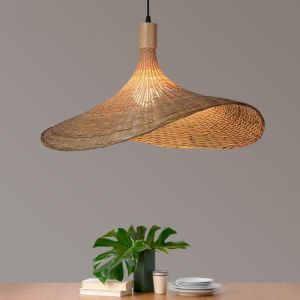 rattan bamboo hanging lamp