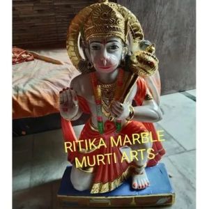 2 Feet Marble Multocolor Hanuman Statue