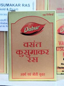 Dabur Vasant Kusumakar Ras with Gold and Pearl Tablets