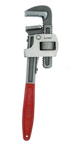 Red Manual Single Polished Pipe Wrench, For Industrial Fittings, Size : Standard