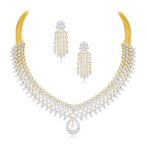 Aaliyah Delicate Diamond Necklace Set