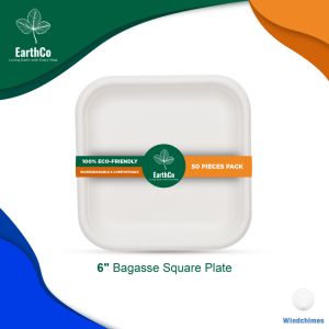 7&amp;quot; Disposable Bagasse Plates - Square - Small