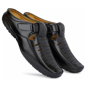 Synthetic Leather Blue Horse Half Sandals For Men, Gender : Male