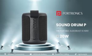 Portronics SoundDrum P 20W Portable Bluetooth Speaker with 6-7 hrs Playback Time, Handsfree Calling 