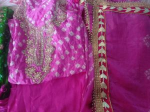 Art Silk Bandhej Ladies Suit