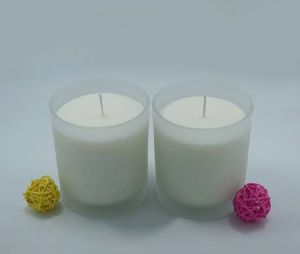 Frosted Glass Jar Candle
