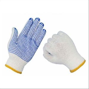 Cotton PVC Dotted Gloves