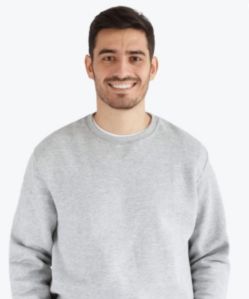 Mens Round Crew Neck Sweatshirt