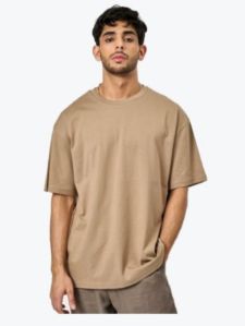 Mens Round Neck Plain Oversized T-Shirt
