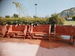 Red Sandstone Garden Bench