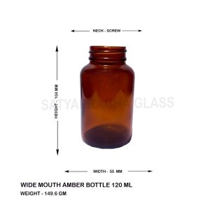 Amber glass bottle 120 ML