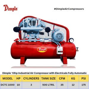 10HP 3 CYLINDER, DOUBLE STAGE INDUSTRIAL AIR COMPRESSOR