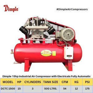 15HP 3 CYLINDER, DOUBLE STAGE INDUSTRIAL AIR COMPRESSOR