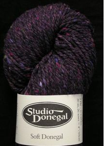Soft Donegal Eggplant yarn