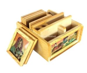 wooden jem square tea coaster