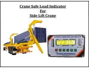 Safe Load Indicator For Side Lift Cranes