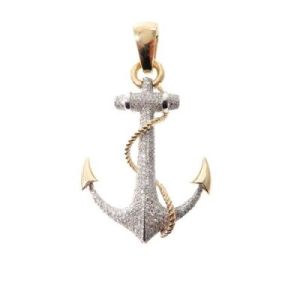 2.05 Carat Anchor Charm Hip Hop Pendant For Men&amp;amp;amp;amp;amp;rsquo;s