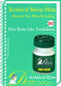 Pain Balm Like Zandobalm  Manufacturing Technology (TNHR263)