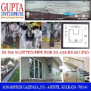 Stainless steel Slotted pipes for glass railings