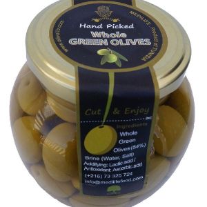 WHOLE GREEN OLIVES 370g