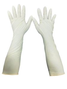 18 inch Long Cuff Sterile Latex Surgical Gloves