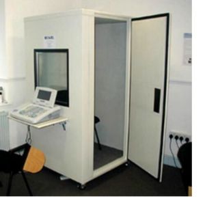 audiometric screening booth