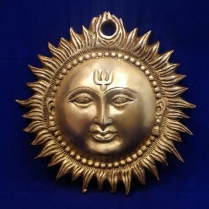 Brass Sun Statue