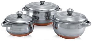 Copper Bottom Indigo Casserole Set - 4 Pcs