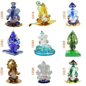 glass Ganesh statues